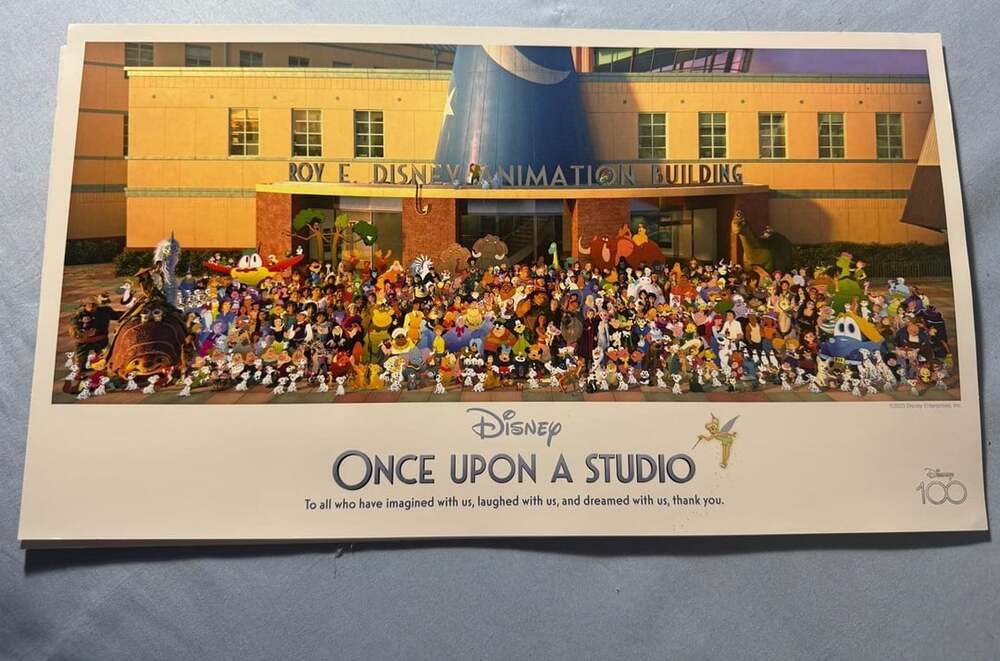 Disney Once Upon A Studio Lithograph Poster Print